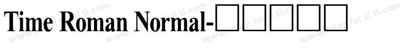 Time Roman Normal字体转换